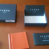 portasoldi e portachiavi in pelle Fedon 