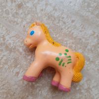 Figura Soma Mini PVC Pony Giallo Vintage Anni '80