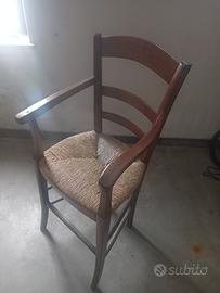 antico sgabello in ciliegio 