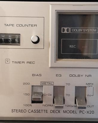 Piastra cassette Toshiba PC-X20 FUNZIONANTE TESTAB