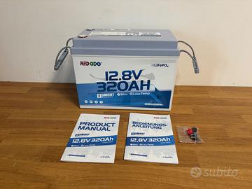 Redodo 12V 320Ah W190 Batteria LiFePO4 con BT