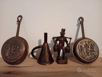 VECCHI OGGETTI MINIATURE IN RAME VINTAGE 