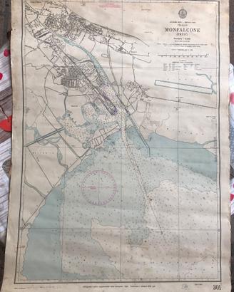 Monfalcone carta nautica militare yugoslava  1958