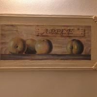 Quadro con cornice in legno 