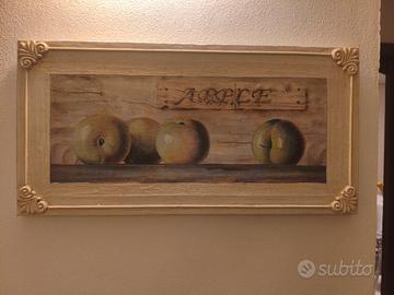 Quadro con cornice in legno 