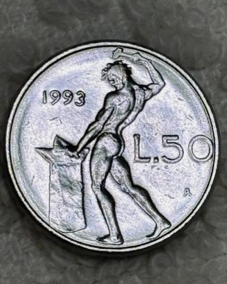 Moneta lire 50 micro 1993