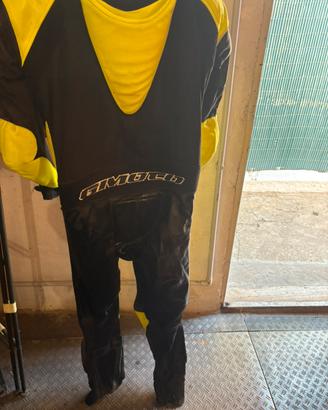 Tuta mini moto GiMoto nera e giallo