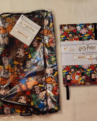 Harry Potter Set Agenda e Sacca/ Bag- Nuovo