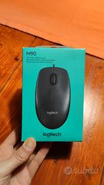 Mouse usb nuovo con cavo per pc - logitech m90