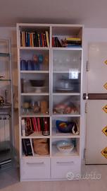 libreria con anta in vetro 