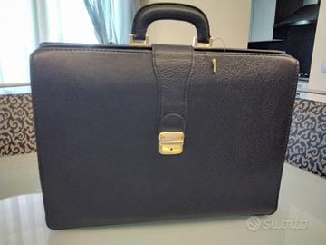 Borsa portadocumenti da lavoro in similpelle blu