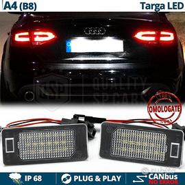 Placchette Luci Targa LED AUDI A4 B8 CANbus 6500K