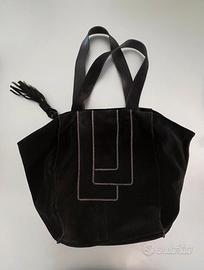 Borsa scamosciata in pelle - Luana