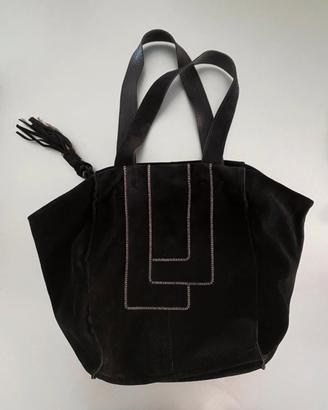 Borsa scamosciata in pelle - Luana