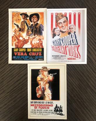 Mini Locandine Ciak  3 Schede Film Gary Cooper