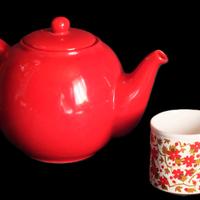 Teiera London Pottery Rossa+tazza Made in England