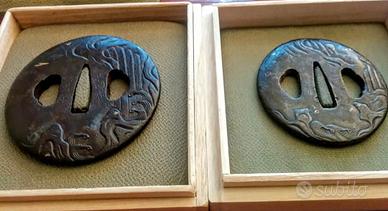 Tsuba daisho antico giapponese-kanenori