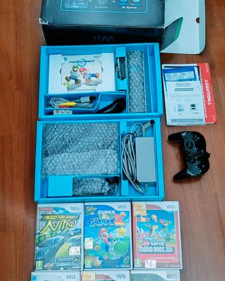 Nintendo wii  black edition completa più 6 giochi 