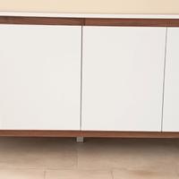Credenza bianca e noce 