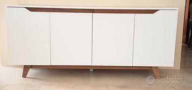 Credenza bianca e noce 