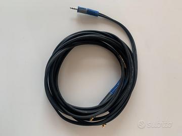 Cavo jack 3.5 mm stereo maschio a 2 jack 6.3 mm
