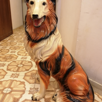 Statua cane in ceramica grandezza naturale