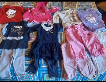 Lotto vestiti bambina 1 anno autunnali