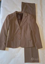 Completo beige gessato tg M vint