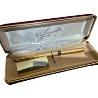 Penna dorata Piero Zingarello vintage con custodia