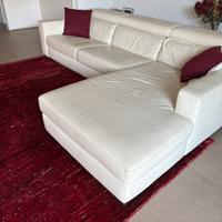 Divano moderno in pelle con chaise lounge 290x200