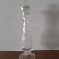 Vaso bottiglia di cristallo con tappo