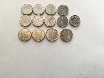 Italia Lire 50 e 100 Vulcano II e Italia turrita