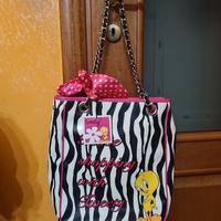 Borsa In pelle zebrata tweety hoy collection 