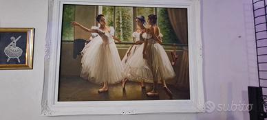 Quadro Ballerine alla Sbarra  grande formato.