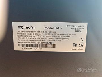 monitor Sonic 17 pollici