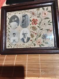 Ricamo dell'800 +Foto- in Cornice