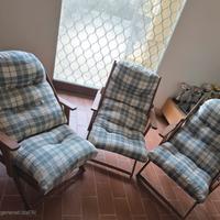 Sedia sdraia con cuscino lavabile o sostituibile