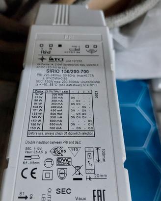 ALIMETATORE LED SIRIO 150/200-700