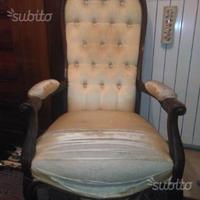 POLTRONA capitonnè in stile