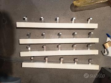 4 appendiabiti Ikea Tjusig bianco