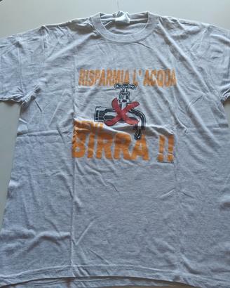 T-shirt Risparmia l' acqua bevi birra 