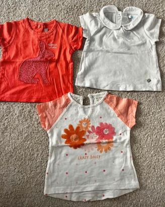 3 t-shirt bimba 3 6 mesi Zara obaibi grain de ble