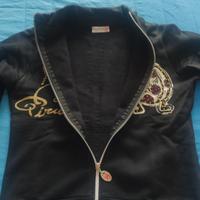 felpa ragazza donna con zip e coccinella 