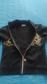 felpa ragazza donna con zip e coccinella 