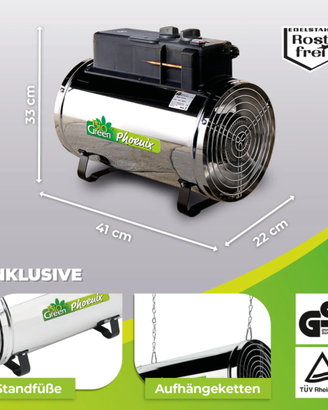 Termoventilatore Professionale per Serre Bio Green