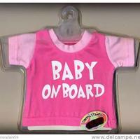 MINI T-SHIRT *BABY ON BOARD* CON VENTOSA