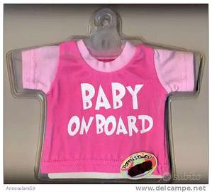 MINI T-SHIRT *BABY ON BOARD* CON VENTOSA