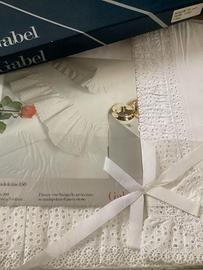 Lenzuolo Gabel pizzo Sangallo vintage nuovo