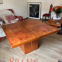 Tavolo quadrato in radica