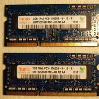2 x RAM Hynix 2GB 1Rx8 PC3 - 10600S - 9 - 10 - B1